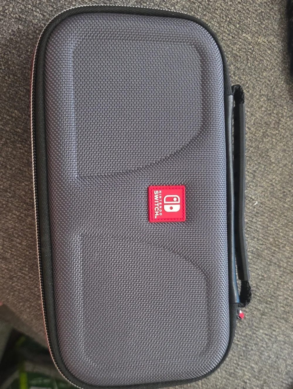 Nintendo Gray Travel Case with Red Logo Patch